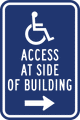 Wheelchair Access At Side of Building Sign - Choose Arrow Direction thumbnail