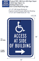 Wheelchair Access At Side of Building Sign - Choose Arrow Direction thumbnail
