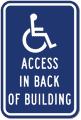 Wheelchair Access At Back of Building Sign - 12" x 18" thumbnail