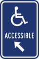 Wheelchair Symbol Accessible ADA Signs - 12" x 18" - Optional Arrow thumbnail