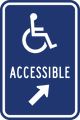 Wheelchair Symbol Accessible ADA Signs - 12" x 18" - Optional Arrow thumbnail