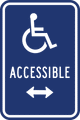 Wheelchair Symbol Accessible ADA Signs - 12" x 18" - Optional Arrow thumbnail