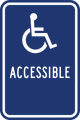 Wheelchair Symbol Accessible ADA Signs - 12" x 18" - Optional Arrow thumbnail