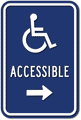 Wheelchair Symbol Accessible ADA Signs - 12" x 18" - Optional Arrow thumbnail