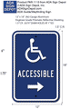 Wheelchair Symbol Accessible ADA Signs - 12" x 18" - Optional Arrow thumbnail