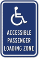Wheelchair Symbol Accessible Passenger Loading Zone Signs - 12" x 18" thumbnail