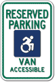 New York State Van Accessible Parking Sign - NY Required Dynamic Style Wheelchair Icon thumbnail