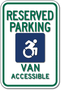 New York State Van Accessible Handicap Parking Signs