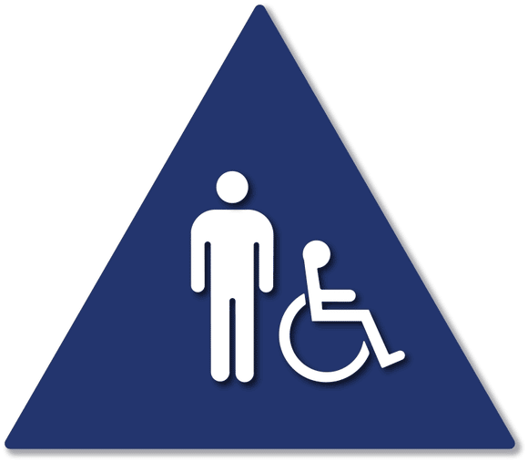 Men's Restroom Door Sign with Male Symbol - ADA & California Title 24 – ADA  Sign Depot