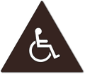 Mens Wheelchair Symbol Restroom Door ADA Signs - 12" x 12" Triangle thumbnail