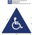 Mens Wheelchair Symbol Restroom Door ADA Signs - 12" x 12" Triangle thumbnail