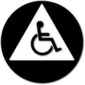 Unisex Wheelchair Access Restroom Door Title 24 ADA Signs - 12" x 12" thumbnail