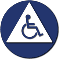 Unisex Wheelchair Access Restroom Door Title 24 ADA Signs - 12" x 12" thumbnail