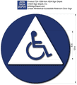 Unisex Wheelchair Access Restroom Door Title 24 ADA Signs - 12" x 12" thumbnail