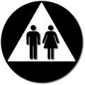 Unisex Restroom Door ADA/CA Title 24 Signs - 12" x 12" thumbnail