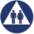 Unisex Restroom Door ADA/CA Title 24 Signs - 12" x 12" thumbnail
