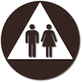 Unisex Restroom Door ADA/CA Title 24 Signs - 12" x 12" thumbnail