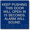 Automatic Door Delayed Egress ADA Signs - 12x12 - Choose Time Delay thumbnail