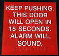 Automatic Door Delayed Egress ADA Signs - 12x12 - Choose Time Delay thumbnail