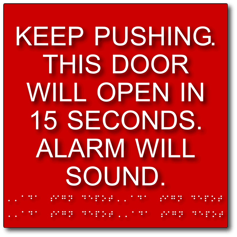 Delayed Egress Exit Signs for Automatic Doors - ADA Compliant – ADA ...