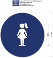 Girls Bathroom Door ADA Signs - 12" x 12" Circle thumbnail