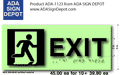 ADA Exit Sign - 12" x 4" -  Tactile Pictogram, Text and Braille thumbnail