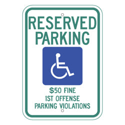 PAR-1028 Alabama State Handicapped Parking Sign