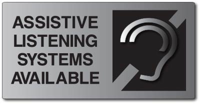 Assistive Listening Systems Available ADA Signs in Brushed Aluminum ...