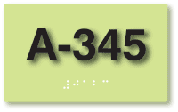 Custom ADA Room Number Sign on LaserGlow Luminous Material
