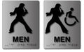 Elvis Presley Mens Restroom ADA Signs - 6" x 8" - Brushed Aluminum thumbnail