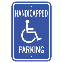 PAR-1112 Handicapped Parking Signs with Wheelchair Symbol - 12" x 18"