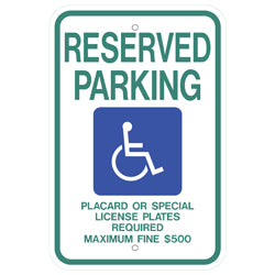 PAR-1035 Hawaii State Handicapped Parking Sign - Reflective Parking Signs