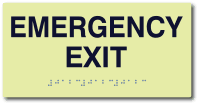 LaserGlow Emergency Exit Sign with Braille