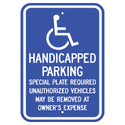 PAR-1036 Massachusetts State Handicapped Parking Sign