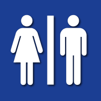 Unisex Toilet Symbol Signs