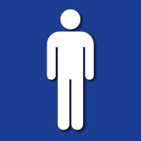 Mens Toilet Symbol Sign - Male Symbol