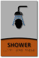 Modern Design Shower Room ADA Signs - 6" x 9" or 10" x4" thumbnail