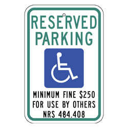 PAR-1039 Nevada State Handicapped Parking Sign
