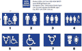 All Gender Restroom Symbol Signs  Information/Guide Signs - 8" x 6" thumbnail