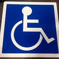 Handicap Parking Lot Paint Stencils - Federal For Sale