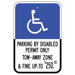 PAR-1033 South Florida State Handicap Parking Sign - Reflective Parking Signs
