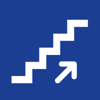 Stairs Up Sign - Upward Stairs Symbol