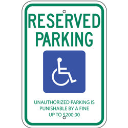 PAR-1045 Tennessee State Handicapped Parking Sign