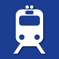 Train Station or Rail Transportation Symbol Signs