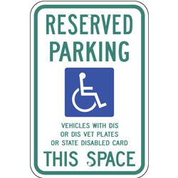 PAR-1048 Wisconsin State Handicapped Parking Sign