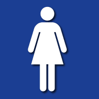 Women's Bathroom Symbol Sign - Female Symbol